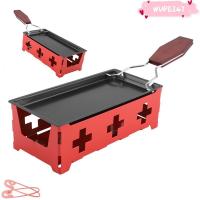 ราคา WUPEI47AD ชีส Raclette ชุด, เหล็กคาร์บอนด้ามไม้แบบพกพา Raclette, เบเกอรี่แบบพกพาพร้อมไม้พาย Non-Stick ย่างเครื่องมืองานปาร์ตี้ (40880078650)