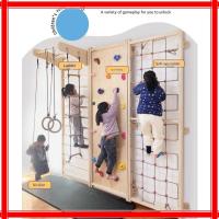 ราคา Rock Climbing Kids Climbing Frame/Children's Indoor Climbing Wall Wooden Boards Home and Kindergarten Adventure Set攀岩墙 (56253558811)