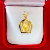 ราคา พระพิฆเนศ เลี่ยมกรอบทองแท้ 90% เลี่ยมกันน้ำ #พระเลี่ยมทอง (1838955114)