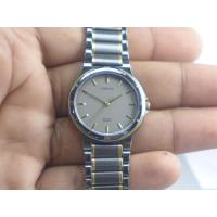 ราคา นาฬิกา Vintage มือสองญี่ปุ่น CHARVALE QUARTZ ผู้ชาย ทรงกลม กรอบ 2 กษัตริย์ หน้าเทาสายสแตนเลส 2 กษัตริย์33mm (57601999921)