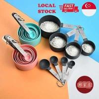 ราคา 8 ชิ้นสแตนเลสจับถ้วยตวงช้อนชุด (29883237173)