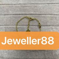 ราคา สร้อยข้อมือทองเหลืองชุบทองคำแท้ 18K ส่องประกายไม่จางหาย (53308623227)