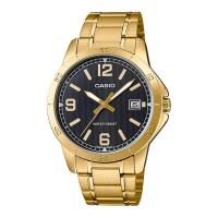ราคา Casio Standard นาฬิกาข้อมือผู้ชาย สายสแตนเลส รุ่น MTP-V004,MTP-V004G,MTP-V004G-1B,MTP-V004G-1BUDF - สีทอง (6222915492)