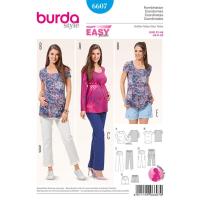 ราคา แพทเทิร์นตัดเสื้อคลุมท้อง กางเกงคนท้อง Burda Style (ุุ6607) ไซส์: 6-8-10-12-14-16-18-20 (6118271545)