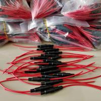 ราคา (50 เส้น) สาย กระบอกฟิวส์ Fuse รถยนต์ หลอดแก้ว #สายกระบอกฟิวส์ 5x20mm-22AWG (52304844964)