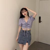 ราคา พร้อมส่ง : เสื้อรูดหน้าเอวลอย (7542313377)