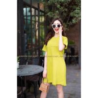 ราคา เดรสสั้นให้นม เปิดซิปแนวนอน (สีเขียวมะนาว) (3161975825)