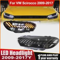 ราคา For Volkswagen Scirocco Headlights 2009-2017 Upgrade Modified to NEW Scirocco Dynamic Turn DRL head (57254363941)