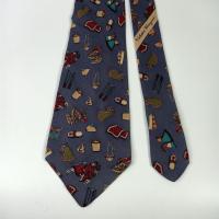 ราคา เนคไทมือสอง Salvatore Ferragamo Men's Silk Tie Gray Novelty Made in Italy (40014203866)