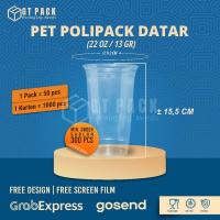 ราคา ถ้วยพลาสติก PET แบนขนาด 22 ออนซ์ | 15 กรัม (40671633082)
