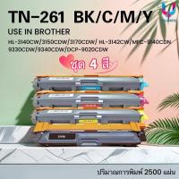 ราคา หมึกเทียบเท่าชุดสี Brother TN-261 (BK/C/M/Y)/ 261 For HL-3140CW/3150CDN/3170CDW/MFC-9140CDN/9330CDW (21049811125)