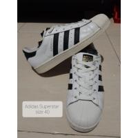 ราคา ADIDAS ขายรองเท้าอาดิดาสซุปตาร์ไซส์39สีขาวตัดขอบสีดําพรีเลิฟ/มือสอง/มือสอง (41767579614)