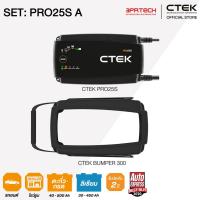 ราคา CTEK เซ็ท PRO25s A [เครื่องชาร์จแบตเตอรี่ CTEK PRO25s + เคสซิลิโคน] [สำหรับศูนย์บริการรถ] [รองรับแบตเตอรี่ลิเธียม] (5455042545)