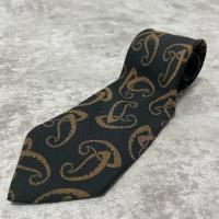 ราคา 【Giorgio Armani】Giorgio Armani all-over print tie, alphabet motif, 100% silk, men's, made in Italy, black, brown, multi-color, jacquard weave, logo design, business, vintage. (27194542759)