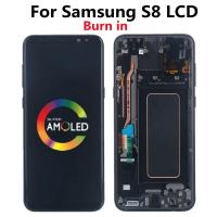 ราคา สําหรับ Samsung Galaxy S8 LCD พร้อมกรอบ Super Amoled S8 G950F G950U ชุดหน้าจอสัมผัสสีแดง burn shadow (22281596403)