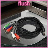 ราคา FLUSH Mini 10 Pin AV DIN Cable, Plug and Play 1.8m/5.9ft 10 Pin DIN to 5RCA Cable, Wire Cable Red Green Blue and Red White Elastic AV Connection Wire Cable For TV (56957086511)
