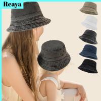 ราคา REAYA Bucket Hat Washed Denim Casual Wide Brim Men Women Sun Hat (50858754041)