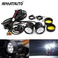 ราคา Plug&amp;Play 60w motorcycle headlights auxiliary Fog lamp LED motorbike spotlight accessories For Yamaha HONDA Husqvarn (18351669193)