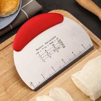 ราคา Dough Scraper Bread Pizza Dough Cutter Pastry Scraper Stainless Steel Bench Scraper Dough Knife Chopper Baking Kitchen G (27813018516)