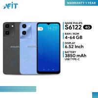 ราคา Philips S6122 (4/64GB) สมาร์ทโฟน หน้าจอ 6.52 แบต 3800 mAh เครื่องประกันศูนย์ไทย 18 เดือน (27075054446)
