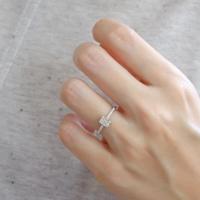 ราคา Gems Heritage : แหวนเพชรประกบทรง emerald cut เพชรแท้พร้อมใบรับประกัน(rwg445) (57108894798)