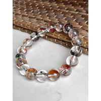 ราคา สร้อยข้อมือหินควอทซ์ใสติดแร่ฮีมาทอยด์หลากสี ( Hematoid Quartz or Hematite in Quartz ) (26925742038)