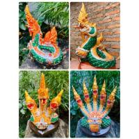 ราคา ปูนปั้น พญานาค พารวย ขนาดใหญ่ มีหลายสี หลายแบบ ให้เลือก มีท่อพ่นนำ้ได้ (4101048549)