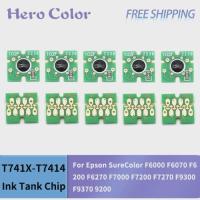 ราคา T741X-T7414 T7411 T741X Ink Tank Chip For Epson SureColor F6000 F6070 F6200 F6270 F7000 F7200 F7270 (49206145542)