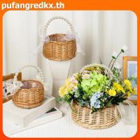 ราคา PUDKX Willow หวายสีเหลืองตะกร้าจัดดอกไม้ตะกร้าสานแข็งแรงขนาดเล็กตะกร้า Wier ทําด้วยมือ (47209004173)