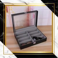 ราคา Room Story Leather Glasses Box : กล่องใส่แว่น 8 ช่อง (สีดำ-เทา) (257258239)