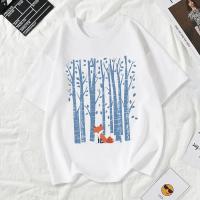 ราคา [24 ชั่วโมง]เสื้อวินเทจ cotton 100% The Birches in Blue oversize ไซส์ใหญ่ เซ็กซี่ วินเทจ ทรงหลวม เกาหลี (27031650824)