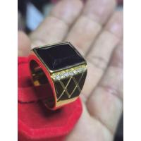ราคา แหวนทองเลเซอร์ หัวพลอยนิล ผู้ชาย (41424833934)