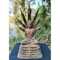 ราคา พระนาคปรก หน้าตัก5นิ้ว สูง 13นิ้ว ใต้ฐานดินไทย เนื้อสัมฤทธิ์ เก่าเก็บจากกรุ (14645338575)