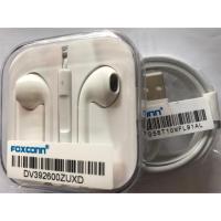 ราคา %หูฟังFoxconn แท้+สายชาร์จ Foxconn ชีเรียล ไม่มีกล่อง (828155403)
