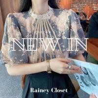 ราคา Rainey Closet - เสื้อลูกไม้คอกลม แขนพองๆ มีซับในเนื้อนิ่มเกรดพรีเมียมเสื้อลูกไม้สไตล์ลูกคุณ สไตล์โคเรีย เสื้อลูกไม้ไฮโซ (11700915982)