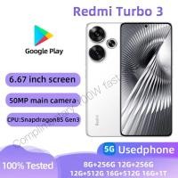 ราคา Redmi Turbo 3(5G)หน้าจอสมาร์ทโฟน 256GB All-Colors Good Condition Used Legal Phone Support Play Store (51257994563)