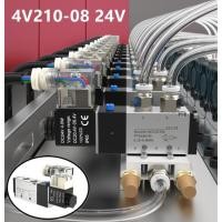 ราคา 0ZWK นิวเมติกโซลินอยด์วาล์ว โซลินอยด์วาล์วไฟฟ้า 5 ทาง 2 ตำแหน่ง DC24V อะไหล่ลม วาล์วควบคุมลม (27989759841)