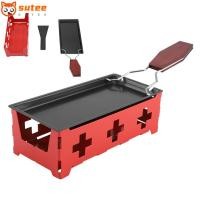 ราคา SOTEE Raclette แบบพกพา,ด้ามไม้เหล็กคาร์บอนชีส Raclette ชุด,สะดวกแบบพกพา Non-Stick อาหาร-เกรดโต๊ะ Melter ถาด Travel Outdoor Picnic (46009287705)