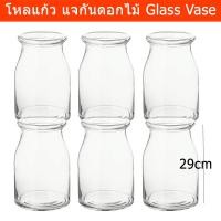 ราคา โหลแก้ว แจกันดอกไม้ แจกันแก้ว แจกันดอกไม้สด แจกันดอกไม้ประดิษฐ์ สูง29ซม. (6อัน) Glass Flower Vase Height 29cm (6 pieces) (2369289379)