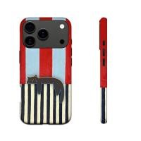 ราคา เคสโทรศัพท์โทรศัพท์ เหมาะสําหรับ iPhone Contrast สีลายลูกแมวเหมาะสําหรับ iPhone17/16promax/15/14plus/13 ฟิล์ม Two-in-One Shock-proof เคสป้องกัน OTU1 (52403942268)
