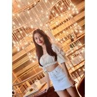 ราคา ส่งต่อ เสื้อเปิดไหล่แขนพอง (25601945717)
