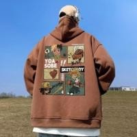 ราคา Plus ขนาด M-8XLMan Hoodie เสื้อระบายอากาศแฟชั่นการ์ตูน Hip-hop Boy พิมพ์ Hooded ขนาดใหญ่หลวมสบายๆ Moisture และเหงื่อ Wicking แจ็คเก็ตกีฬาและกลางแจ้งเครื่องแต่งกาย Unisex (50207025416)