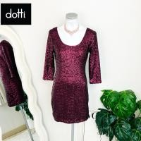ราคา ไซด์ L แบรนด์ dotti แท้ 100%เดรส งานเกล็ดวิบวับ สีแดงไวน์ ใส่ออกงาน ทรงเข้ารูป เดรสออกงาน ชุดปาร์ตี้4 (52006586565)