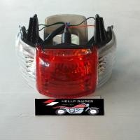 ราคา ไฟท้าย โคมไฟท้าย ฮอนด้า เวฟ honda Wave 100 w100 เก่า ปี 2005 ยี่ห้อ HMA พร้อมสายไฟ ติดตั้งแทนของเดิมได้เลย (23073105723)