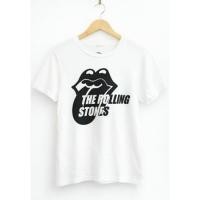 ราคา GU Rolling Stones เสื้อยืดสีขาว ลายปาก วินเทจ มินิมอล (41179426201)