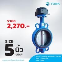 ราคา Butterfly Valve 5 นิ้ว วาล์วปีกผีเสื้อ YORK HD (GEAR) (1783464987)