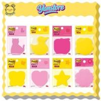 ราคา [3M] Post it Strong Sticky Notes 45ea 9-Types (Cat Heart Duck Cute Sticky Note) (57958739403)