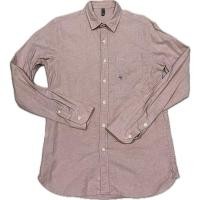ราคา เสื้อเชิ้ตผ้า oxford สีแดงอ่อน(มือสอง) (27054731797)