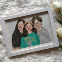 ราคา วาดรูปสีน้ำวาดรูปคนเหมือน ของขวัญ ขนาด a5 (23150029721)