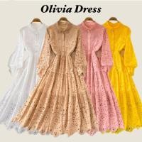 ราคา Olivia Dress แฟชั่นมุสลิมชุดสตรีแขนยาวลูกไม้ Maxi Dress สไตล์เกาหลี (20380135651)